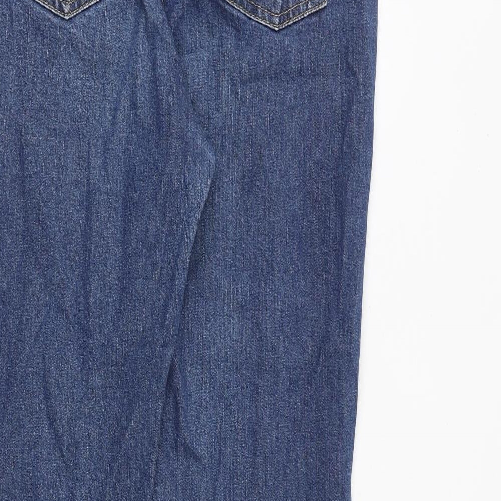 Boden Womens Blue Cotton Straight Jeans Size 10 Regular Zip