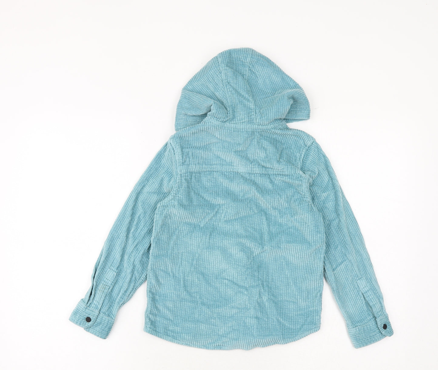 Marks and Spencer Boys Blue Shirt Jacket Jacket Size 6-7 Years Snap