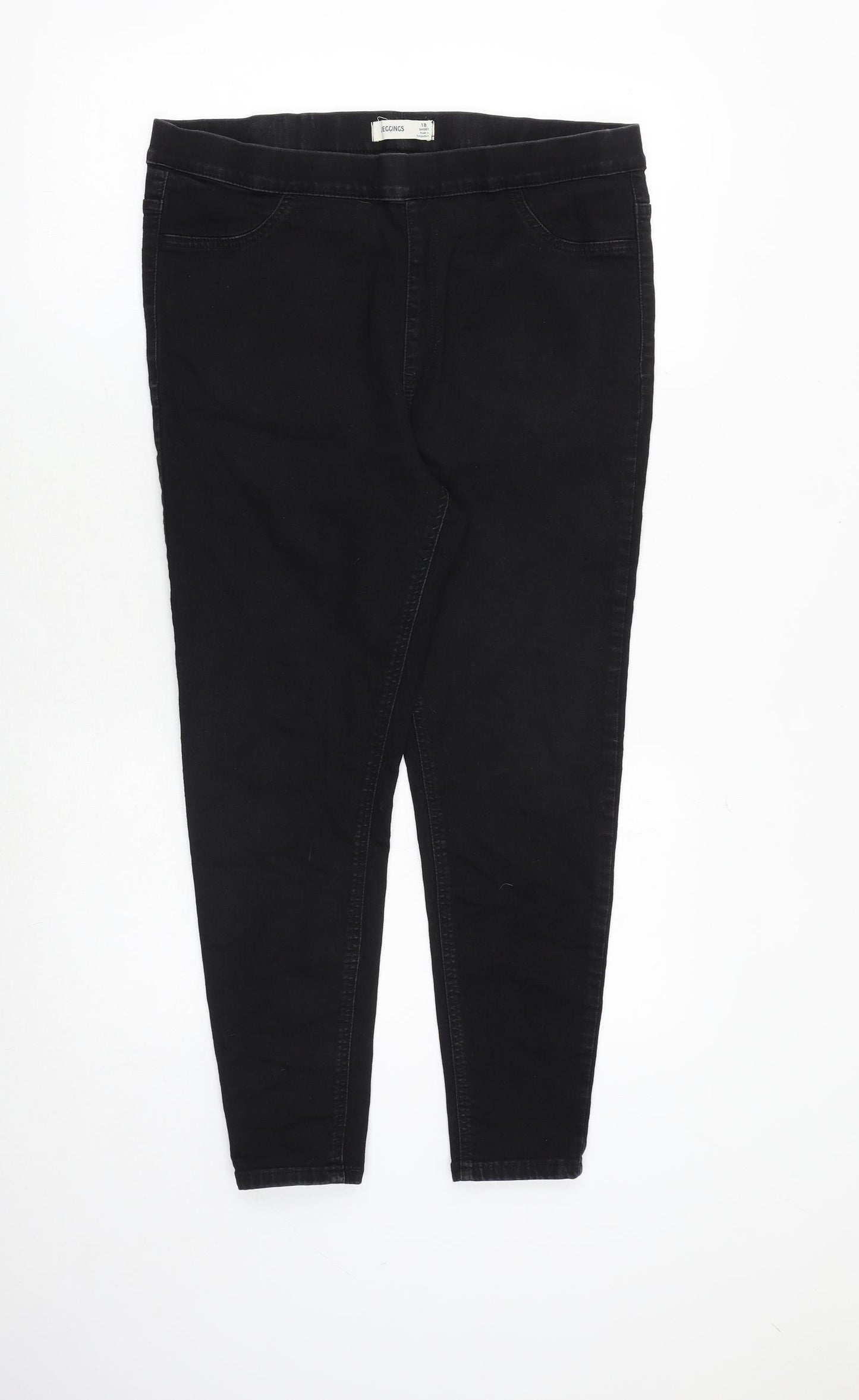 Marks and Spencer Womens Black Cotton Jegging Jeans Size 18 Regular