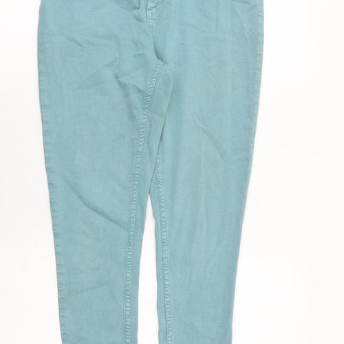 Marks and Spencer Womens Blue Cotton Skinny Jeans Size 12 Slim Zip