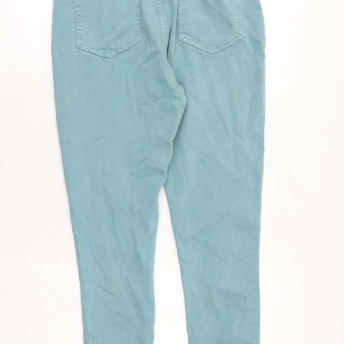 Marks and Spencer Womens Blue Cotton Skinny Jeans Size 12 Slim Zip