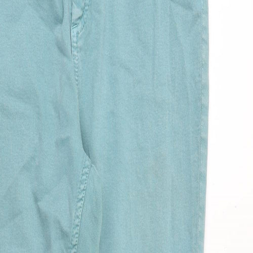 Marks and Spencer Womens Blue Cotton Skinny Jeans Size 12 Slim Zip