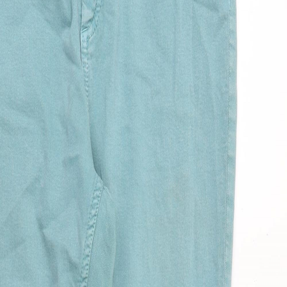 Marks and Spencer Womens Blue Cotton Skinny Jeans Size 12 Slim Zip