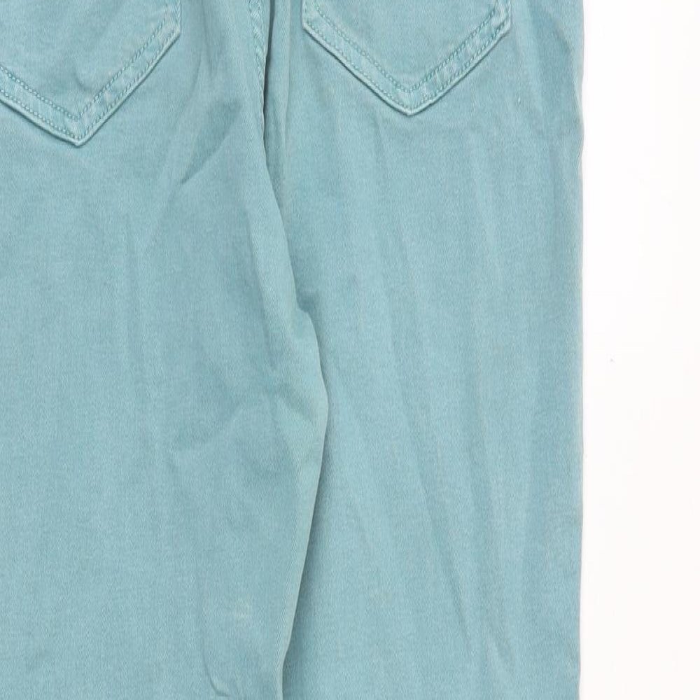 Marks and Spencer Womens Blue Cotton Skinny Jeans Size 12 Slim Zip