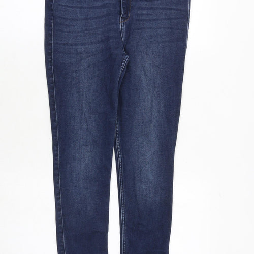 Abercrombie & Fitch Womens Blue Cotton Skinny Jeans Size 10 Slim Zip