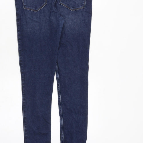 Abercrombie & Fitch Womens Blue Cotton Skinny Jeans Size 10 Slim Zip