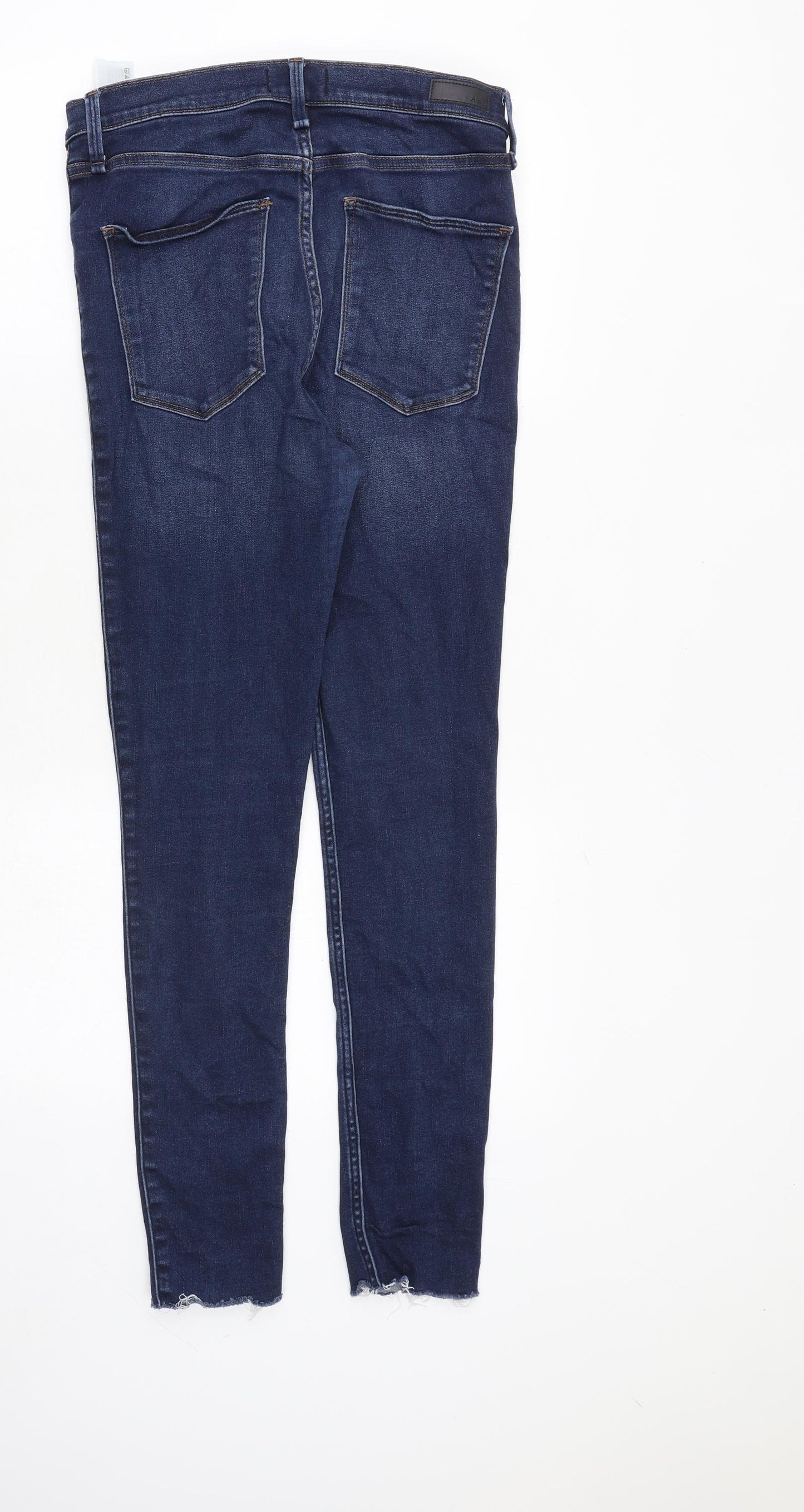 Abercrombie & Fitch Womens Blue Cotton Skinny Jeans Size 10 Slim Zip