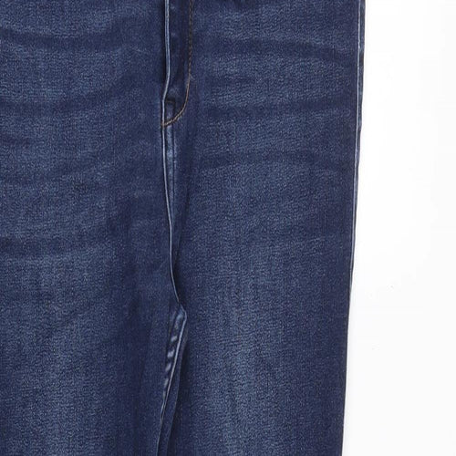 Abercrombie & Fitch Womens Blue Cotton Skinny Jeans Size 10 Slim Zip