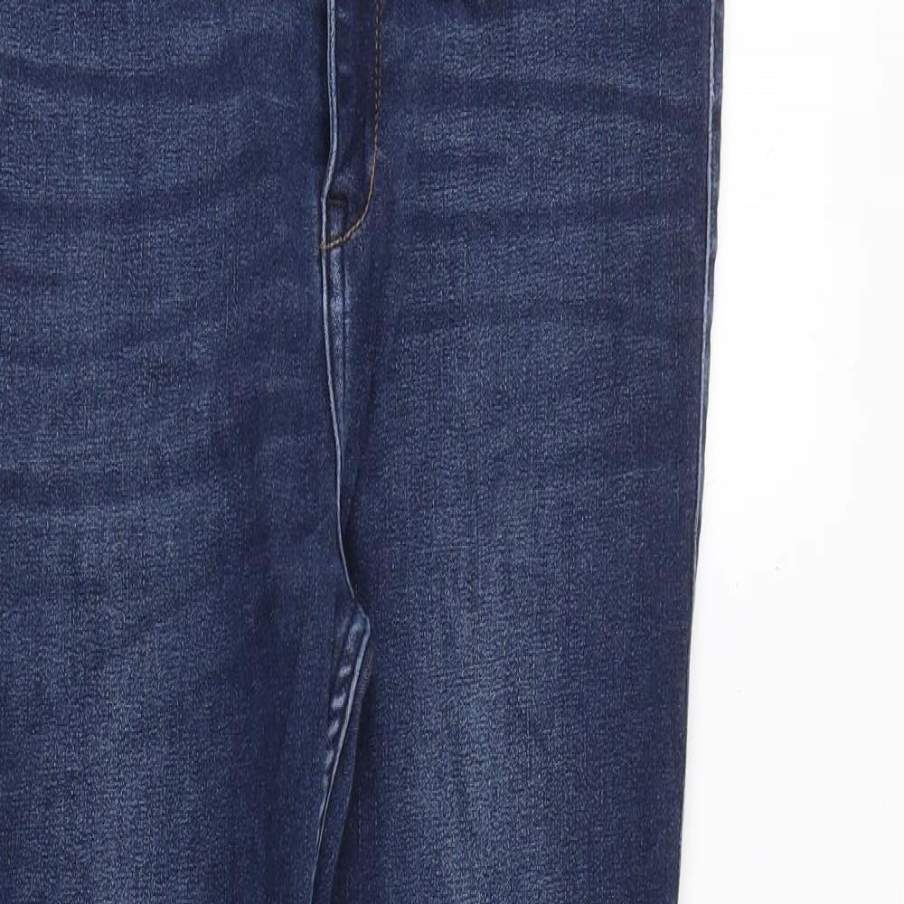 Abercrombie & Fitch Womens Blue Cotton Skinny Jeans Size 10 Slim Zip