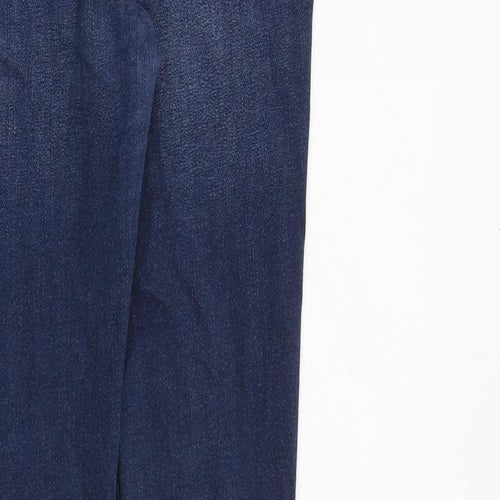 Abercrombie & Fitch Womens Blue Cotton Skinny Jeans Size 10 Slim Zip