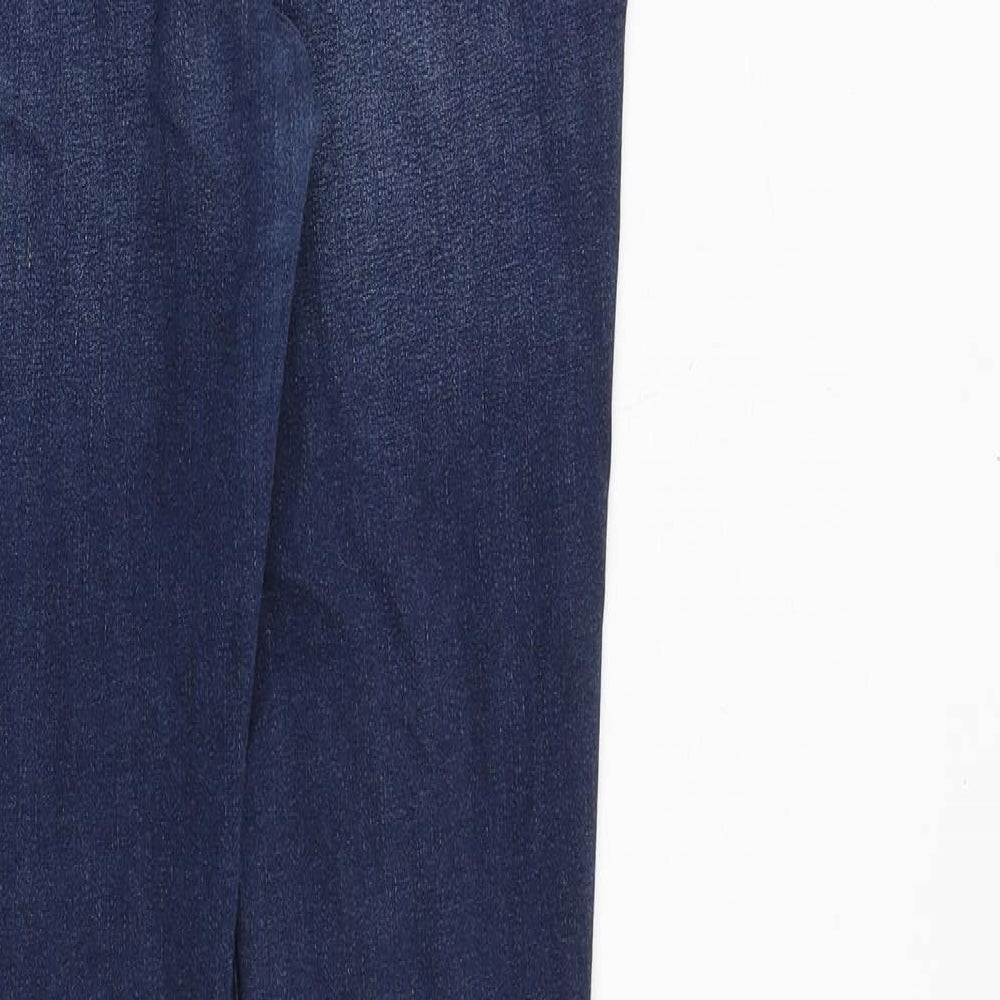 Abercrombie & Fitch Womens Blue Cotton Skinny Jeans Size 10 Slim Zip