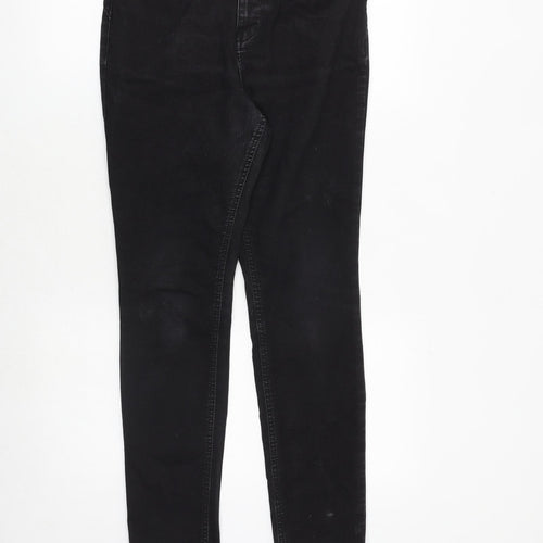 Per Una Womens Black Cotton Skinny Jeans Size 10 Slim Zip