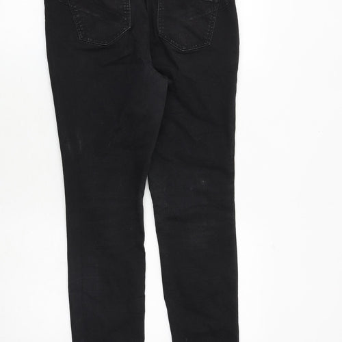 Per Una Womens Black Cotton Skinny Jeans Size 10 Slim Zip
