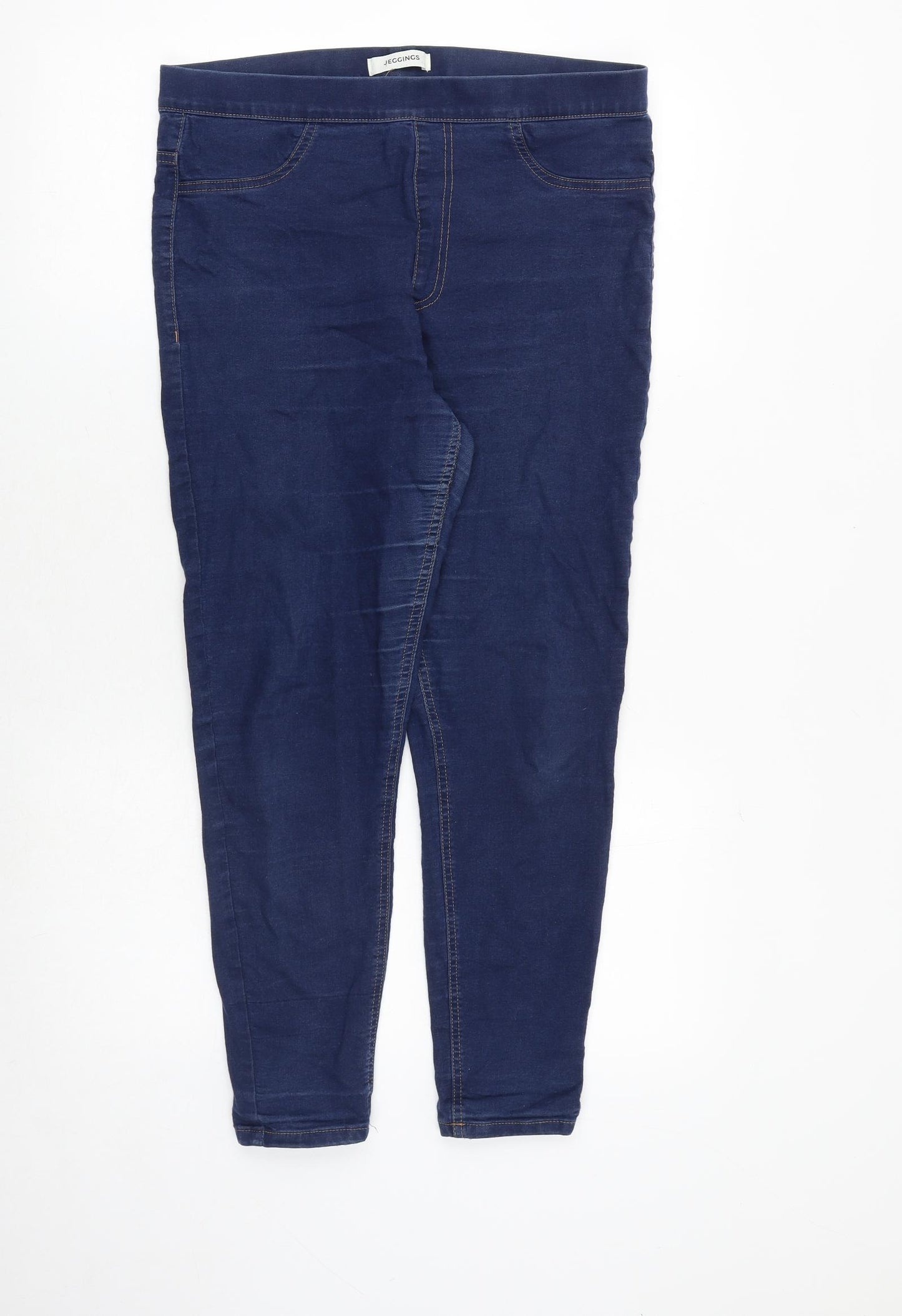 Marks and Spencer Womens Blue Cotton Jegging Jeans Size 14 Regular