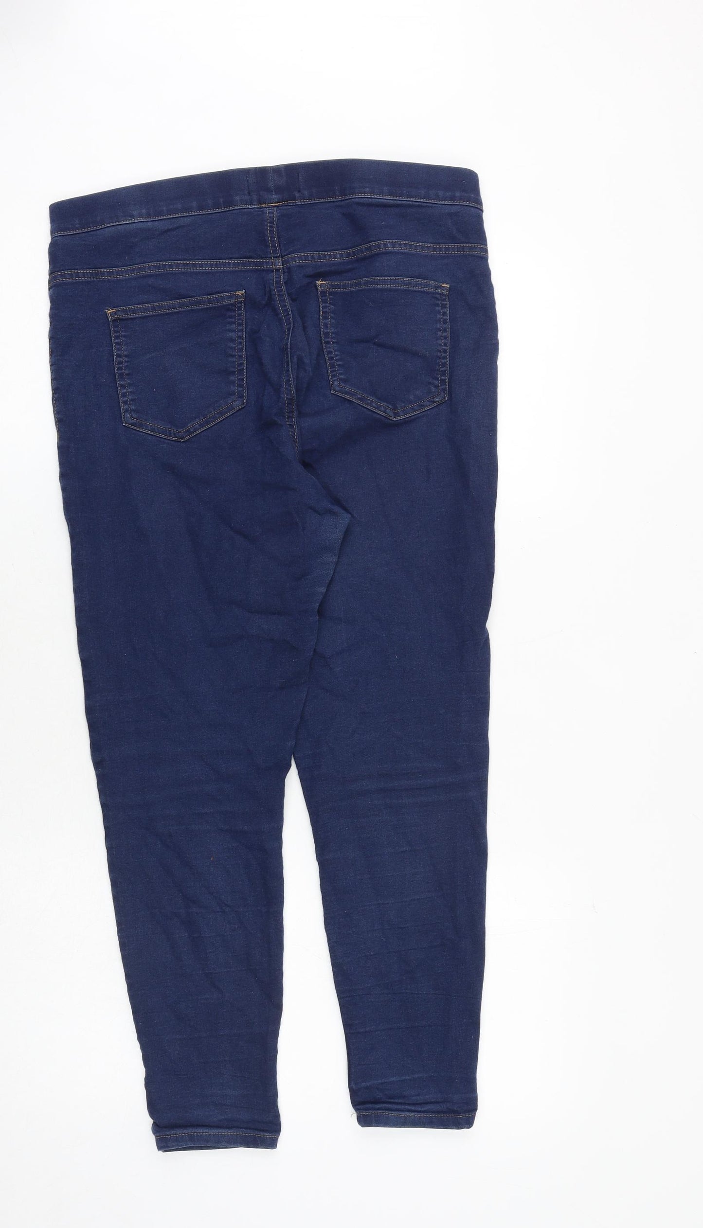 Marks and Spencer Womens Blue Cotton Jegging Jeans Size 14 Regular