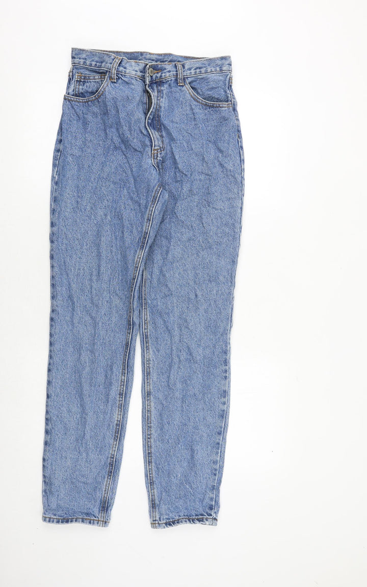 J. Galt Womens Blue Cotton Mom Jeans Size M Regular Zip