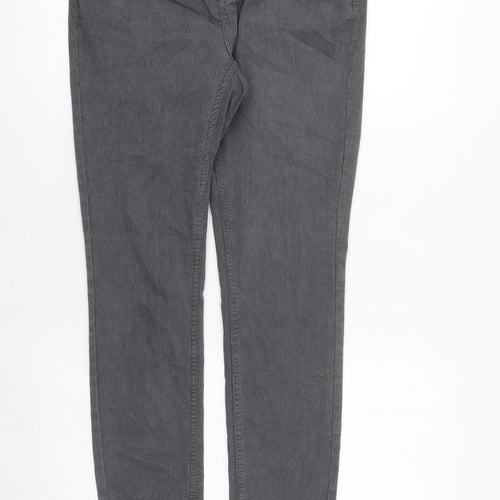 Fat Face Womens Grey Cotton Jegging Jeans Size 12 Regular Zip