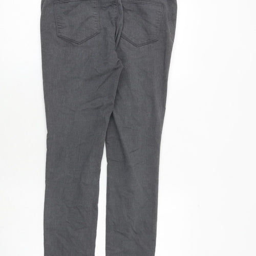 Fat Face Womens Grey Cotton Jegging Jeans Size 12 Regular Zip