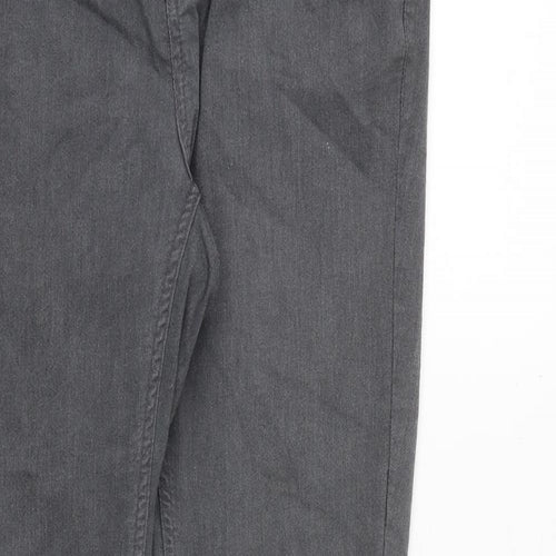 Fat Face Womens Grey Cotton Jegging Jeans Size 12 Regular Zip