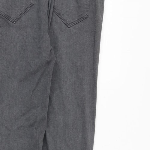 Fat Face Womens Grey Cotton Jegging Jeans Size 12 Regular Zip