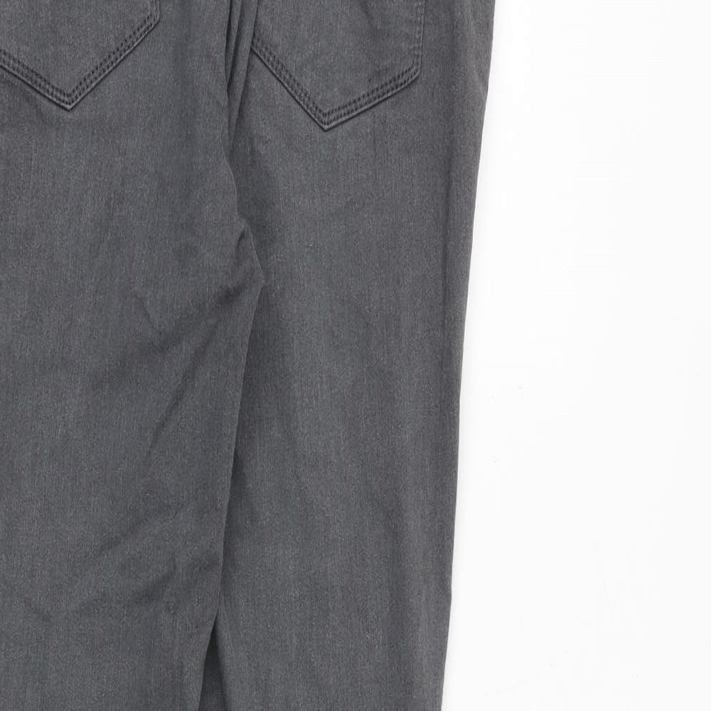 Fat Face Womens Grey Cotton Jegging Jeans Size 12 Regular Zip