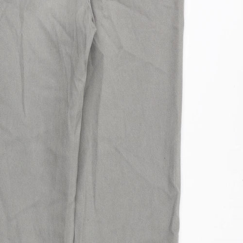 DOCKERS Mens Grey Cotton Trousers Size 34 in Regular Zip