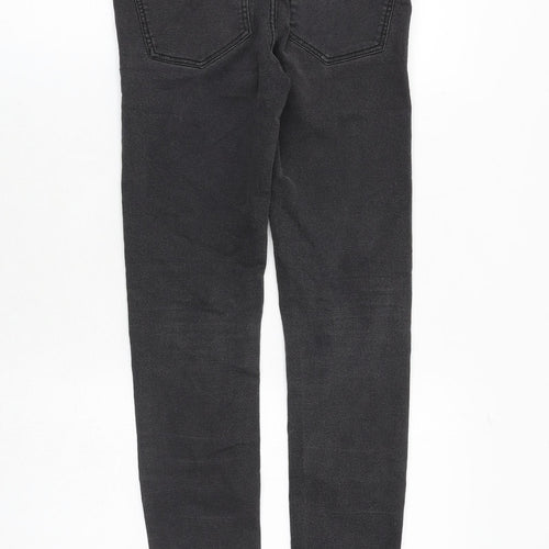 Zara Womens Grey Cotton Skinny Jeans Size 26 in Regular Zip