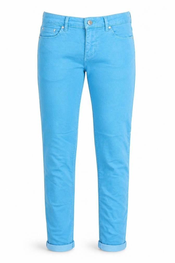 Topshop Womens Blue Cotton Skinny Jeans Size 28 in Slim Zip