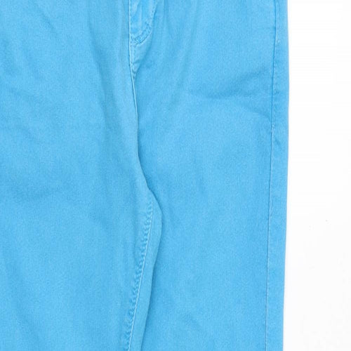 Topshop Womens Blue Cotton Skinny Jeans Size 28 in Slim Zip