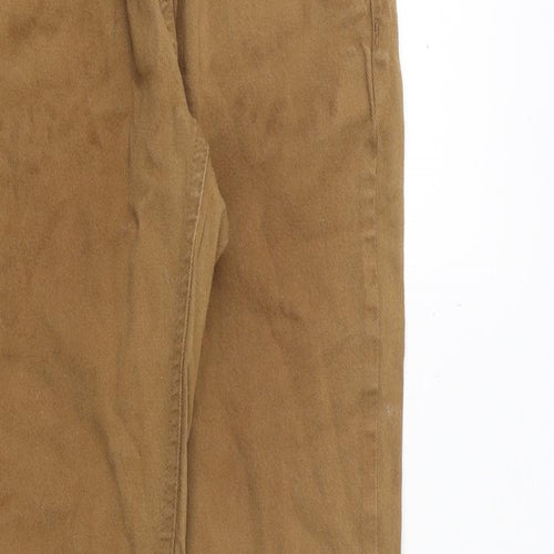 Miss Selfridge Womens Brown Cotton Skinny Jeans Size 10 Regular Zip