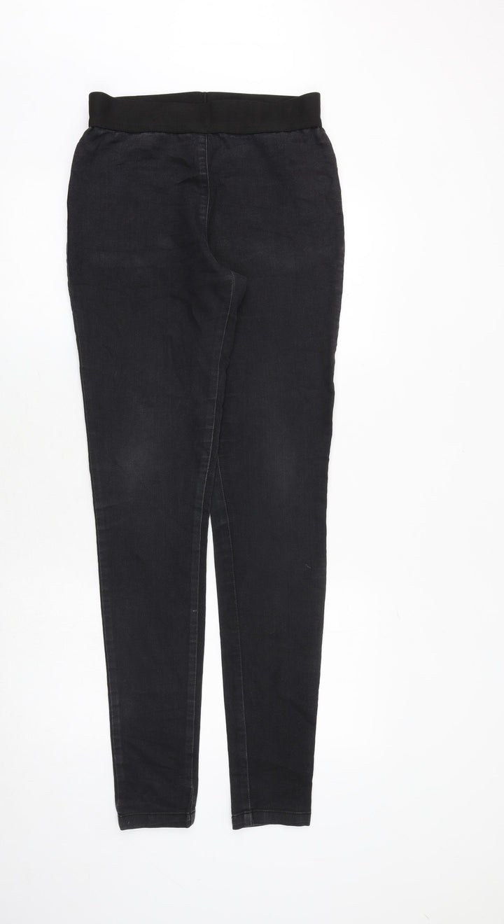 Marks and Spencer Womens Black Cotton Skinny Jeans Size 10 Regular