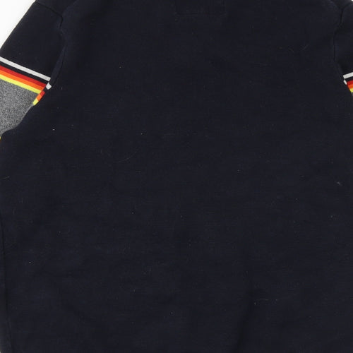 Superdry Mens Blue High Neck Cotton Pullover Jumper Size XL Long Sleeve