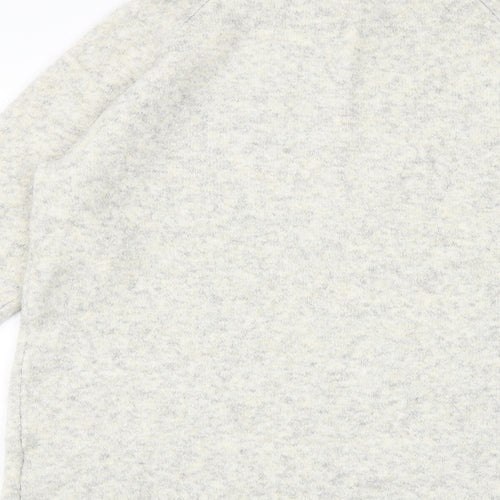 Mint Velvet Womens Beige Mock Neck Acrylic Pullover Jumper Size 12