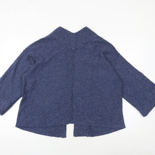 White Stuff Womens Blue V-Neck Cotton Cardigan Jumper Size 14