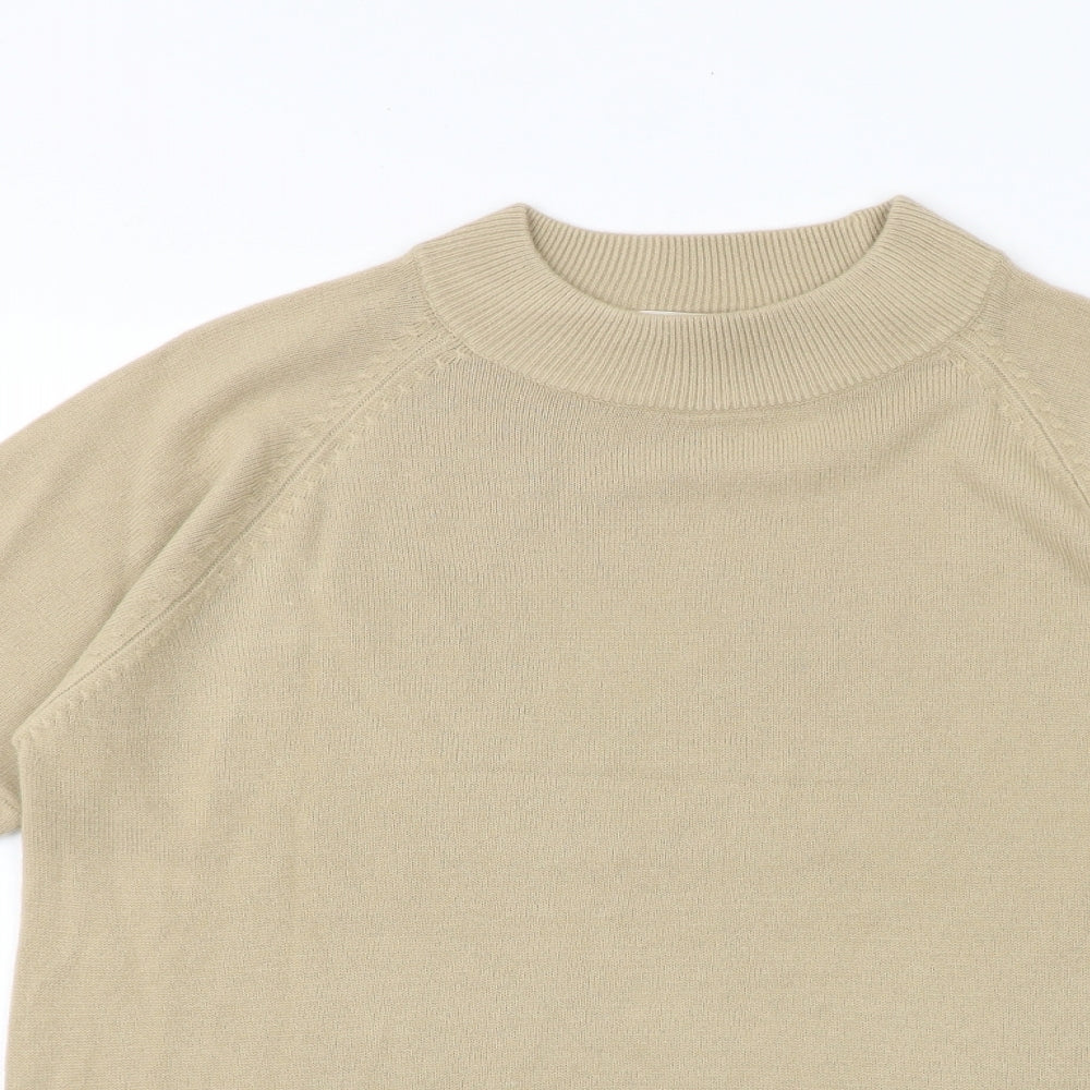 Bonmarché Womens Brown Round Neck Acrylic Pullover Jumper Size M