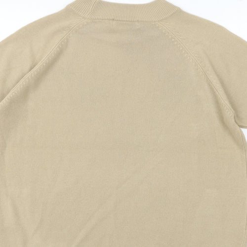 Bonmarché Womens Brown Round Neck Acrylic Pullover Jumper Size M