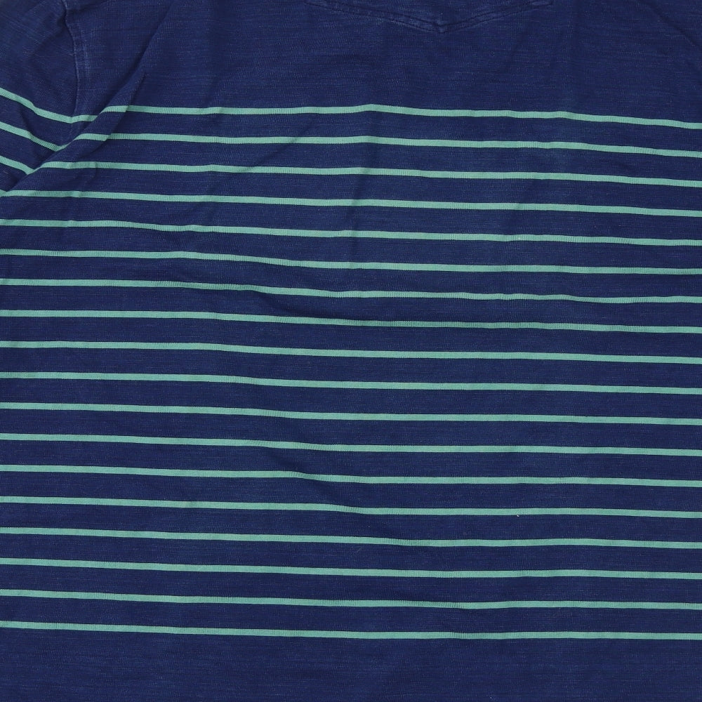 Fat Face Mens Blue Striped Cotton Pullover Sweatshirt Size XL