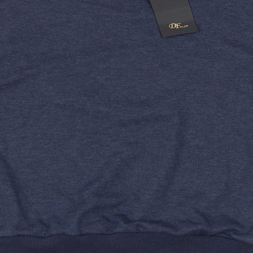 DF Womens Blue 100% Cotton Pullover Sweatshirt Size S Pullover - Cold Shoulder