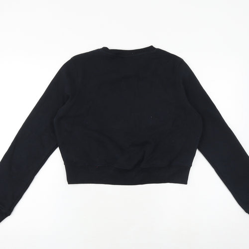 ellesse Womens Black Cotton Pullover Sweatshirt Size 10 Pullover