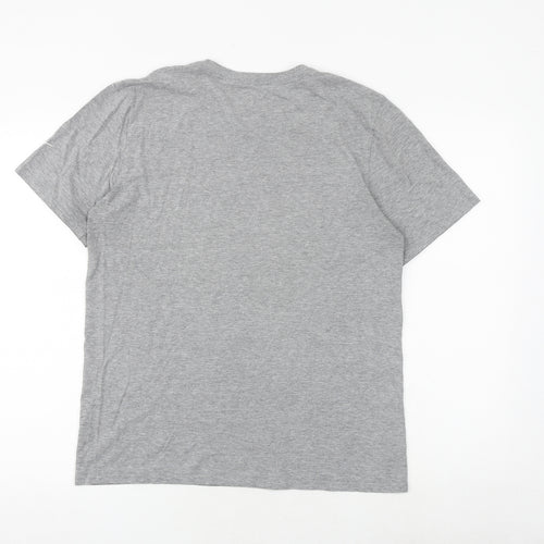 Nike Mens Grey Polyester T-Shirt Size M Crew Neck