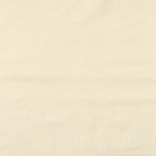 H&M Womens Ivory Round Neck Acrylic Pullover Jumper Size S