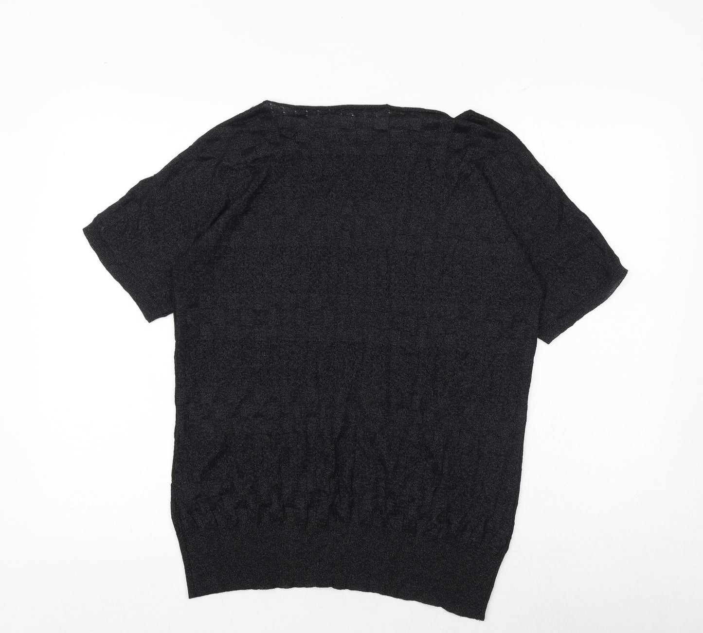 Klass Womens Black Polyamide Basic T-Shirt Size L Round Neck