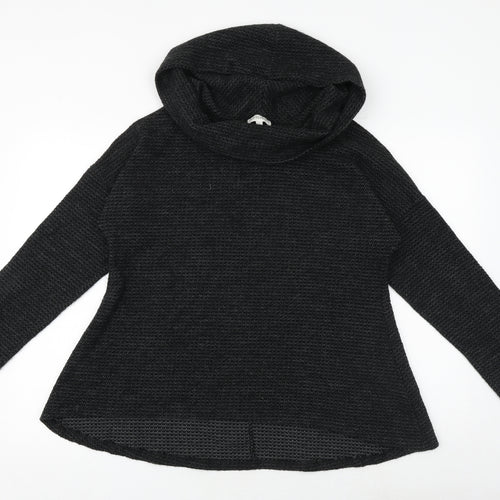 Apricot Womens Grey Roll Neck Acrylic Pullover Jumper Size M - Size M-L
