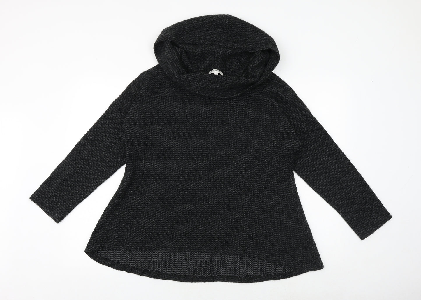 Apricot Womens Grey Roll Neck Acrylic Pullover Jumper Size M - Size M-L