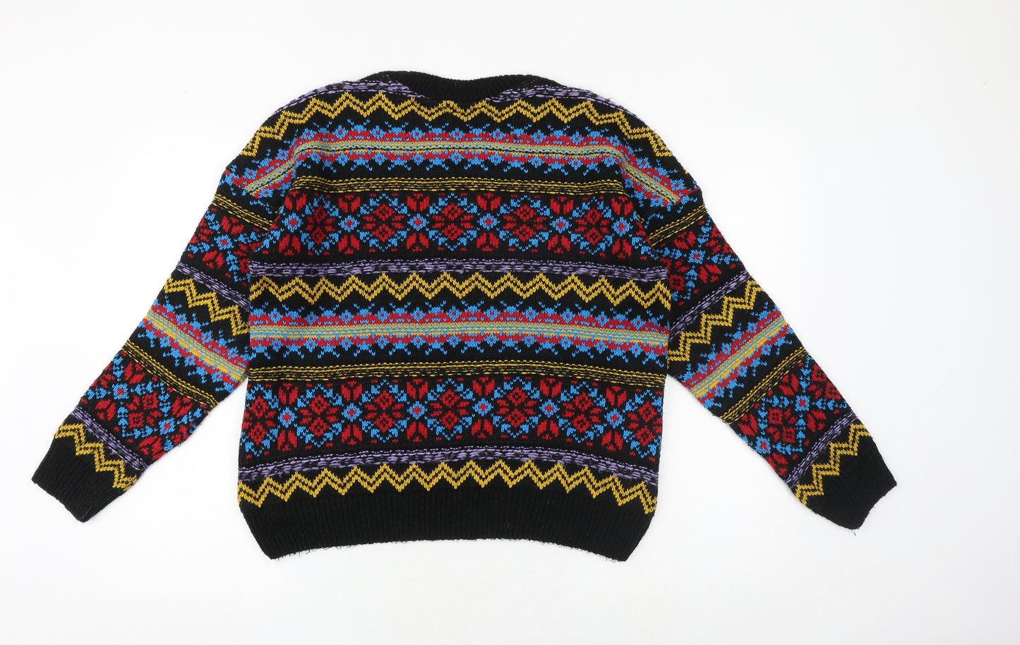 Urban Outfitters Womens Multicoloured Round Neck Fair Isle Acrylic Pullover Jumper Size S