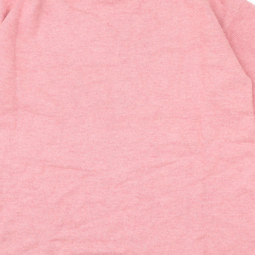 Monsoon Womens Pink Round Neck Cotton Pullover Jumper Size S
