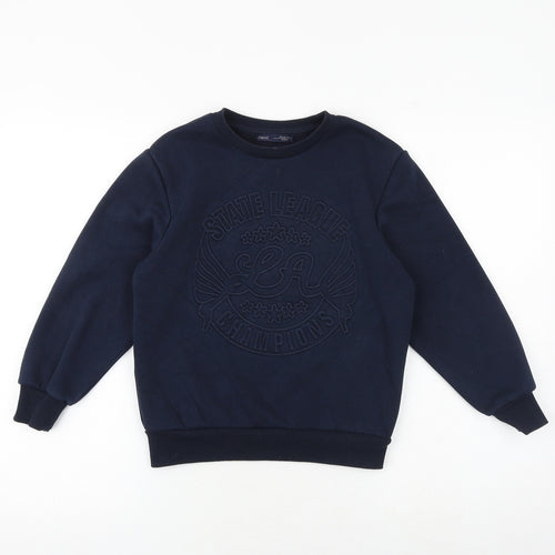 NEXT Boys Blue Cotton Pullover Sweatshirt Size 8 Years Pullover