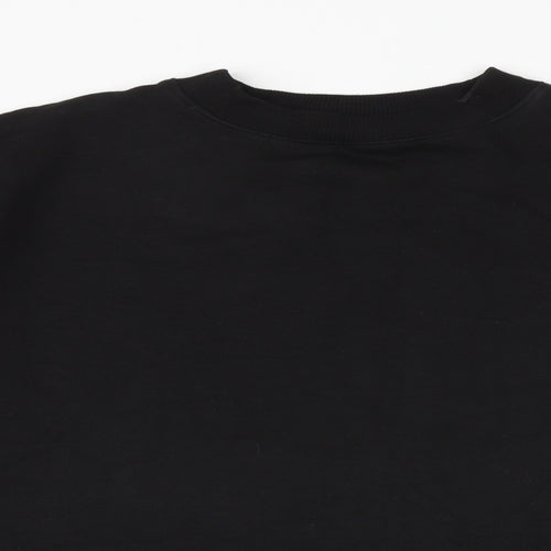 Topshop Womens Black Polyester Pullover Sweatshirt Size S Pullover