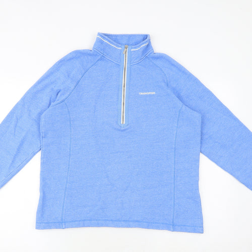 Craghoppers Womens Blue Chlorofibre Pullover Sweatshirt Size 14 Zip