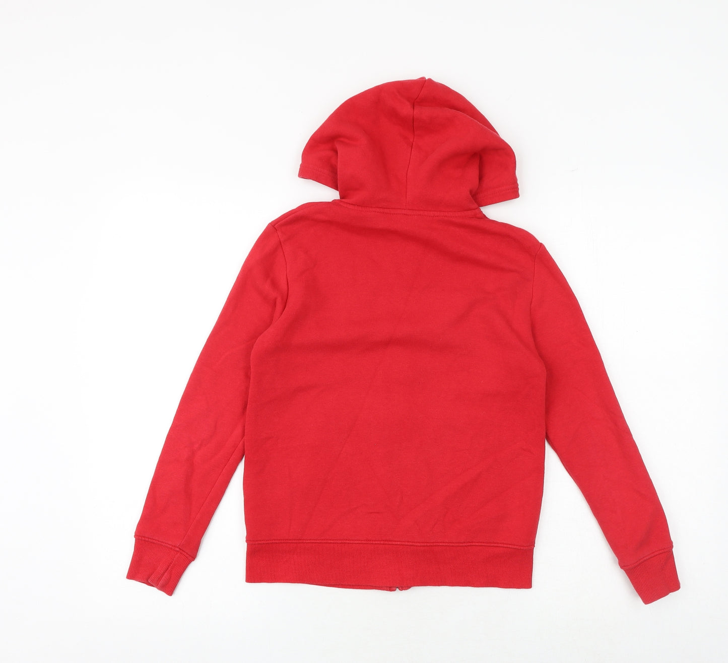 H&M Boys Red Cotton Full Zip Hoodie Size 9-10 Years Zip